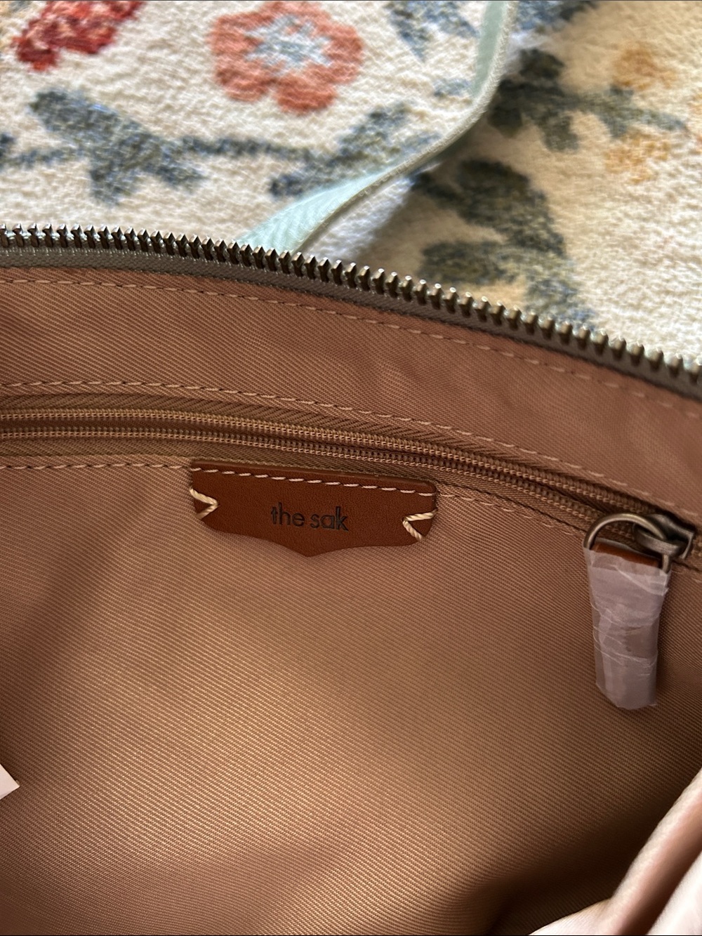 The Sak Blue/Green Leather Crossbody Bag - Picture 4 of 6